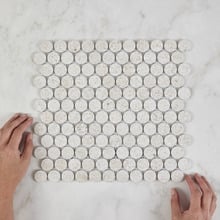 Bilal Beige Penny Round Porcelain Mosaic Tile
